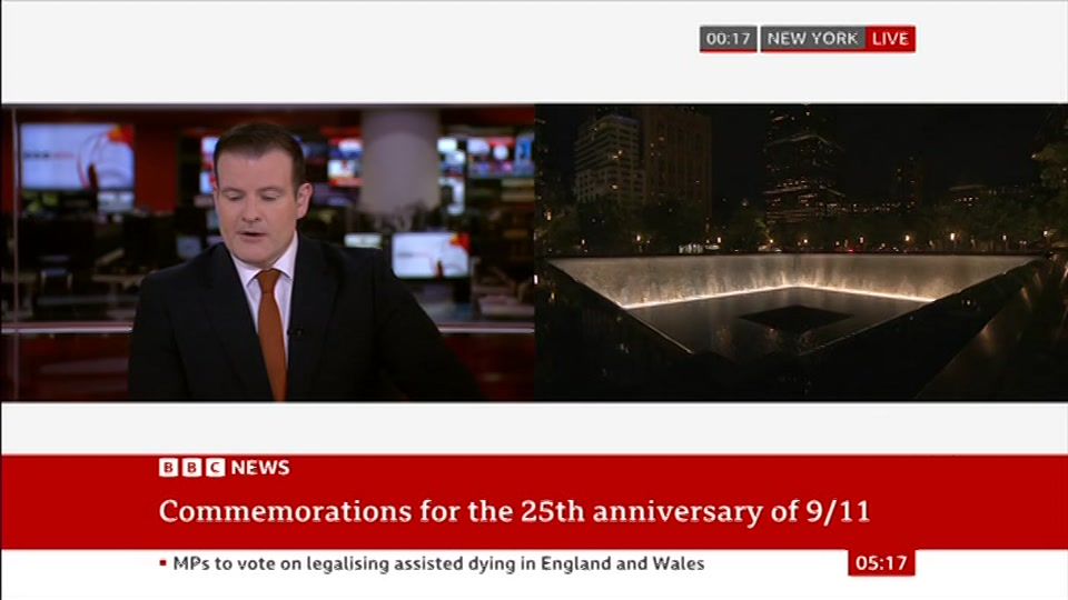Still from BBC News at 17:00