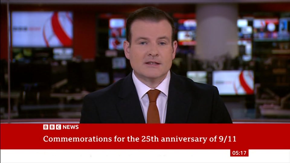 Broadcast still at 17m 30s. BBC News, 11 September 2026.
