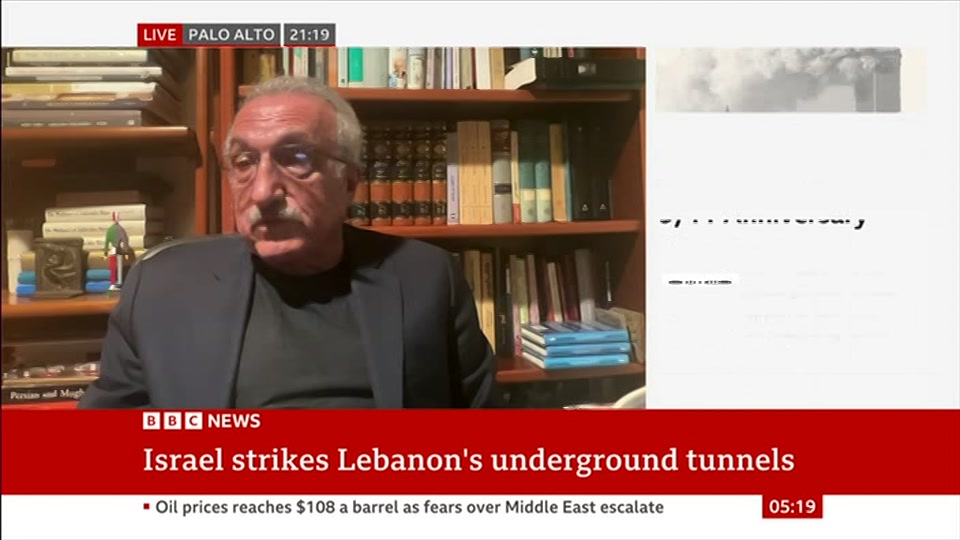 Broadcast still at 19m 30s. BBC News, 11 September 2026.