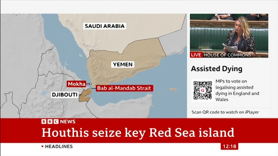 Still from BBC News at 18:30