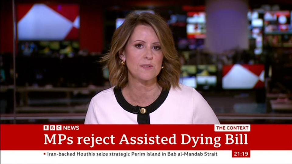 Still from BBC News at 19:30