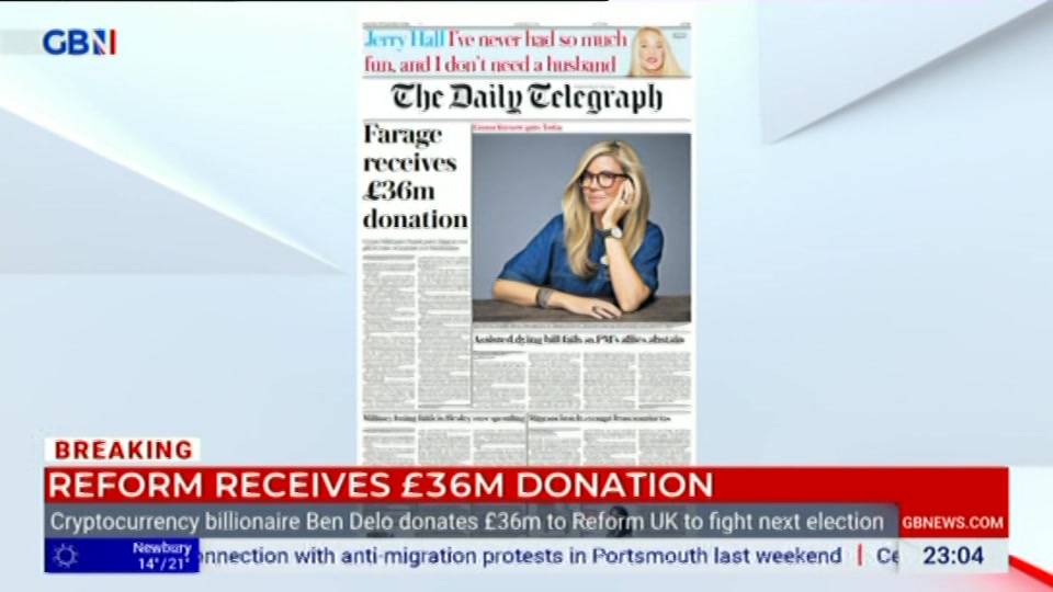 Broadcast still at 4m 30s. GB News, New: Patrick Christys Tonight Late..., 11 September 2026.