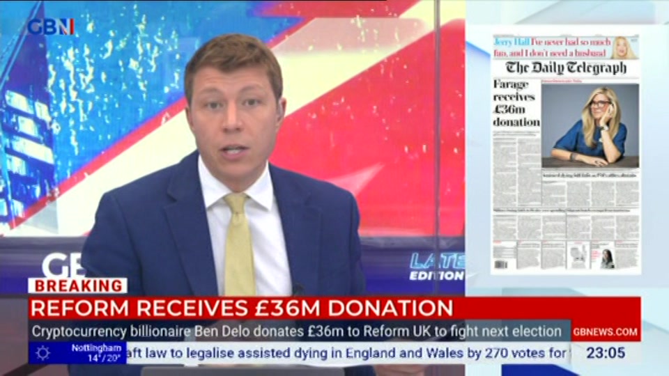 Still from GB News at 5:00