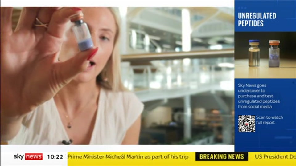 Broadcast still at 22m. Sky News, Sky News Today with Sam Washington, 12 September 2026.
