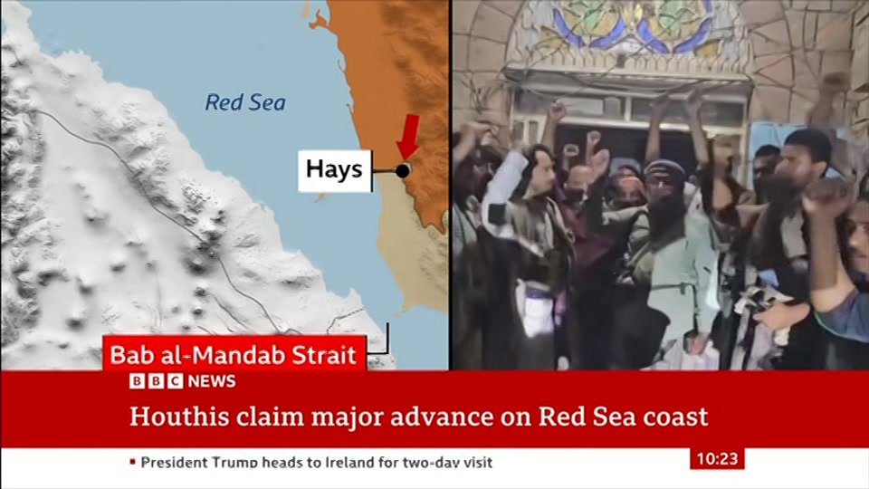 Still from BBC News at 23:00