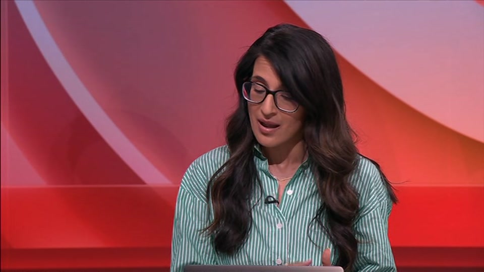 Broadcast still at 7m 30s. BBC One, BBC News, 12 September 2026.