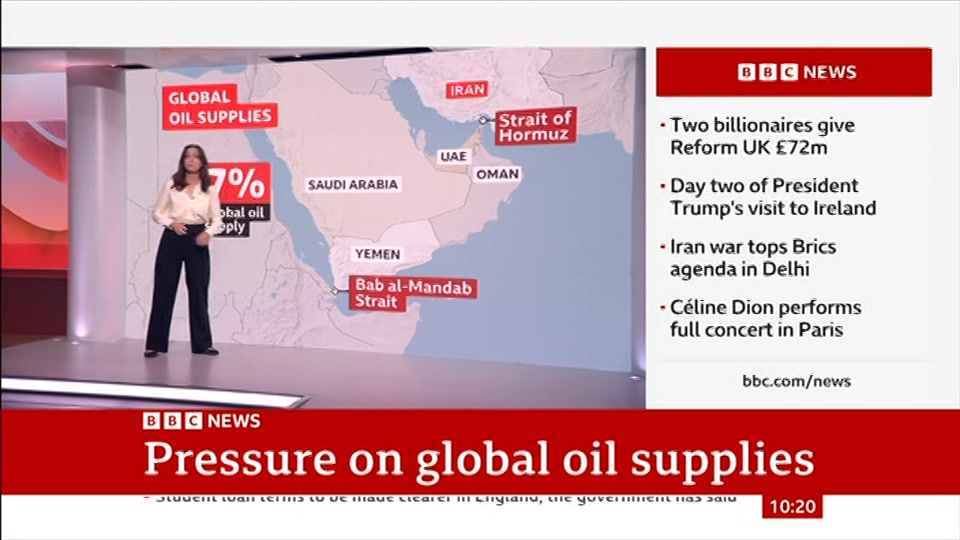 Broadcast still at 20m 30s. BBC News, 13 September 2026.