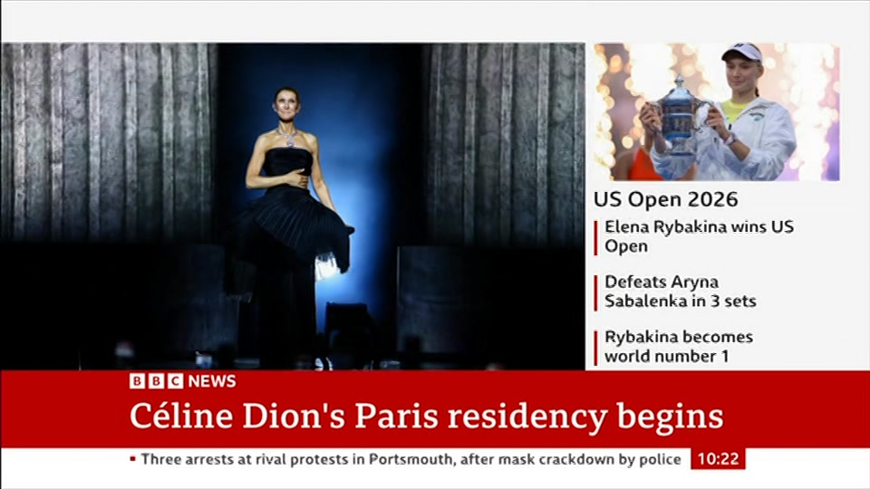 Broadcast still at 22m 30s. BBC News, 13 September 2026.
