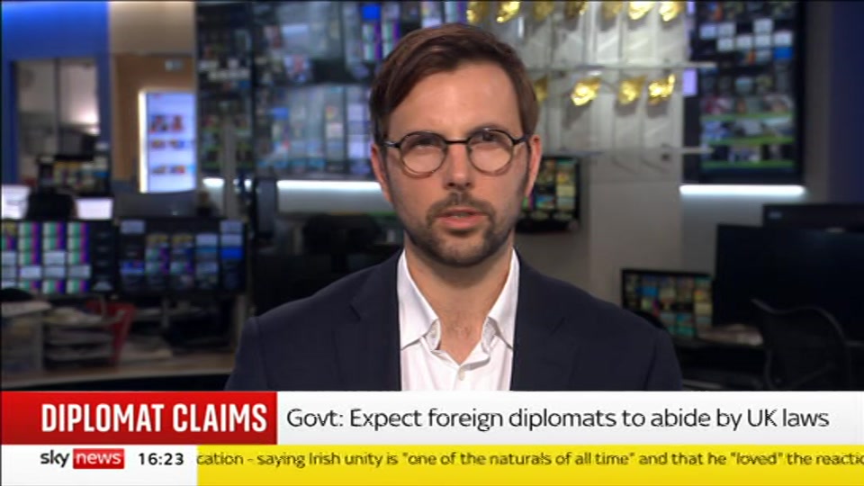 Still from Sky News at 23:00