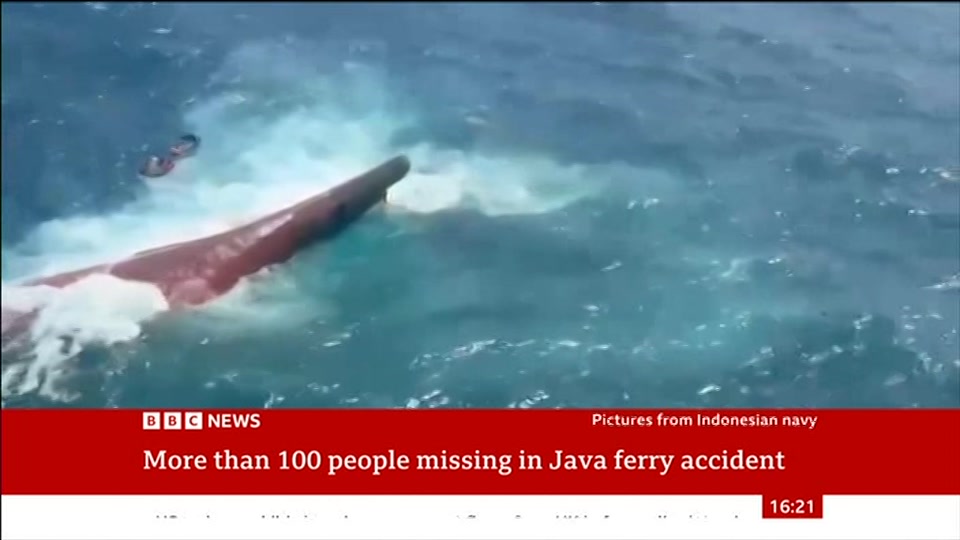 Still from BBC News at 21:00