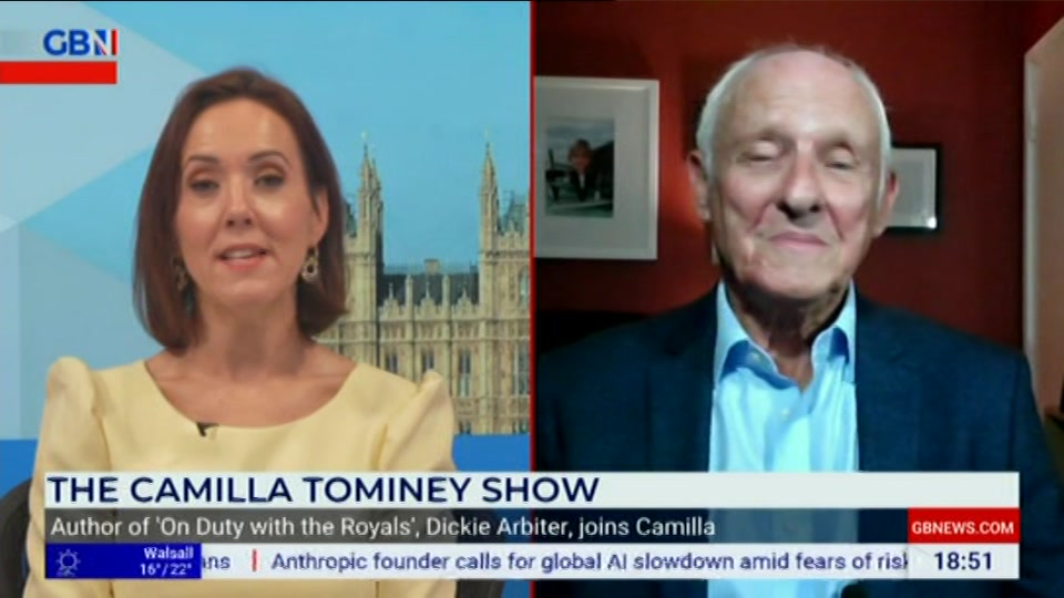 Broadcast still at 51m. GB News, New: The Camilla Tominey Show..., 13 September 2026.
