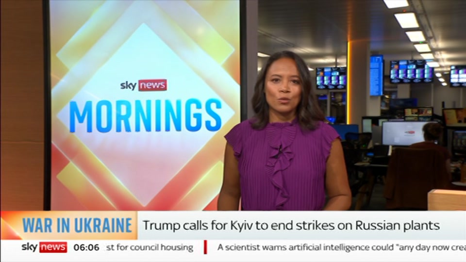 Broadcast still at 6m 30s. Sky News, Mornings, 14 September 2026.