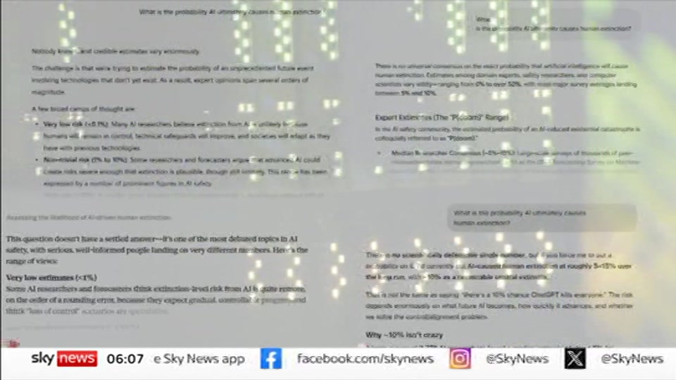 Still from Sky News at 7:30