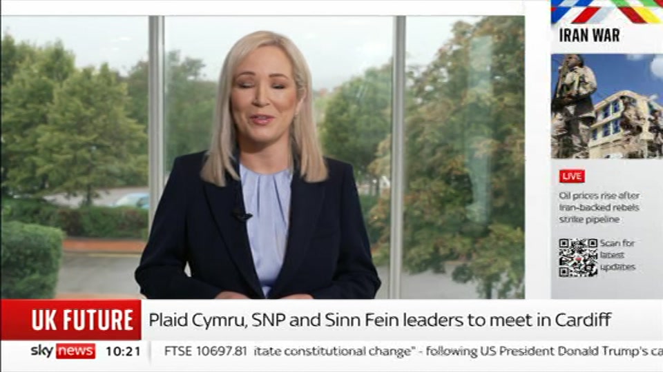 Broadcast still at 21m 30s. Sky News, Sky News Today with Gareth Barlow, 14 September 2026.