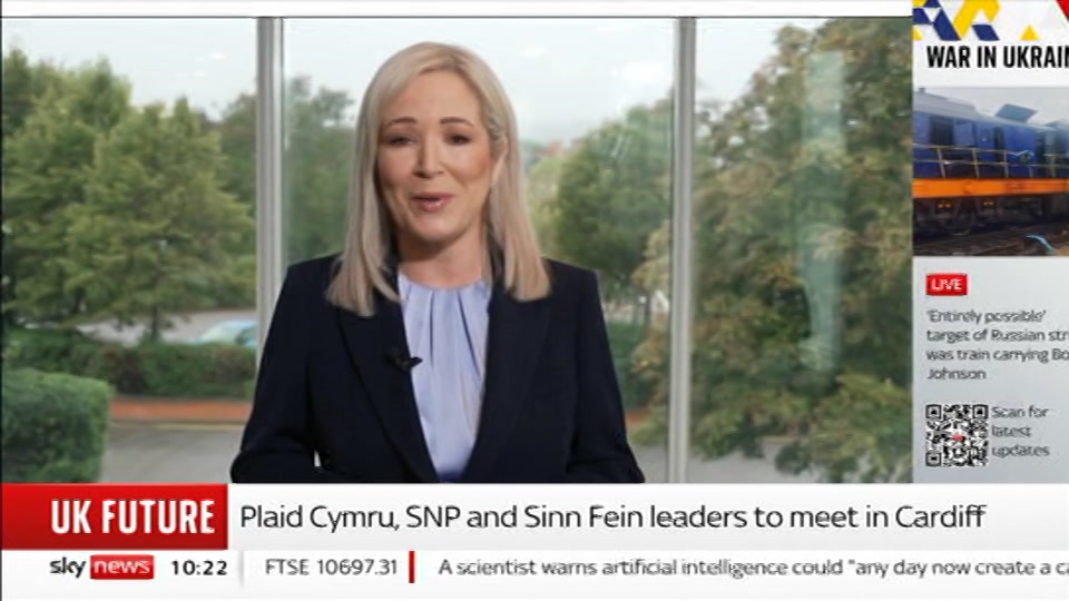 Still from Sky News at 22:00