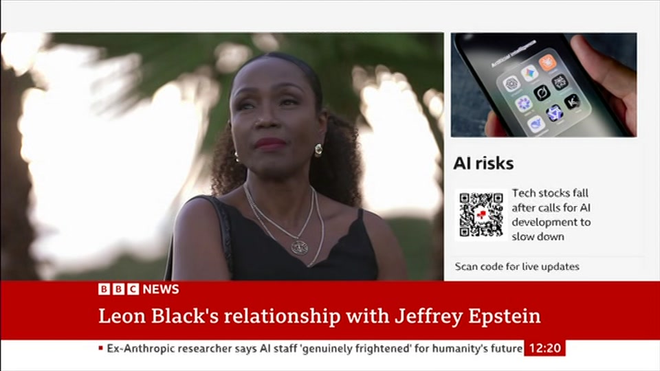 Still from BBC News at 20:00