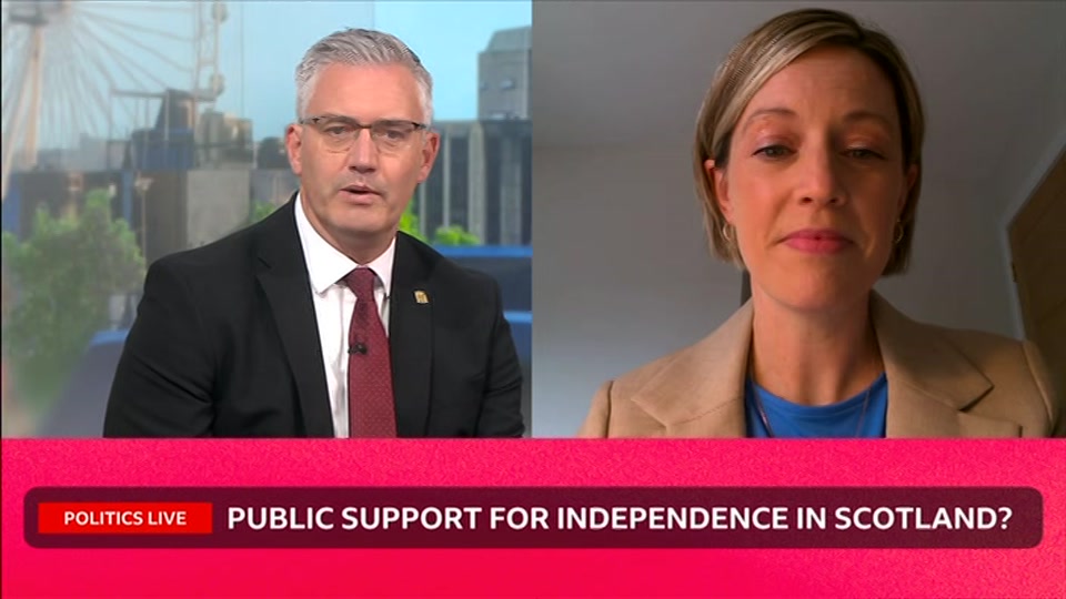 Broadcast still at 30m. BBC Two, Politics Live, 14 September 2026.