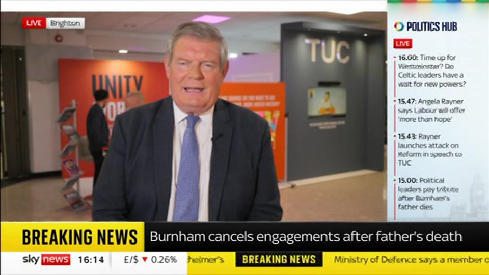 Broadcast still at 14m. Sky News, Sky News Today with Jayne Secker, 14 September 2026.
