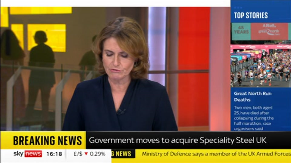 Broadcast still at 18m. Sky News, Sky News Today with Jayne Secker, 14 September 2026.