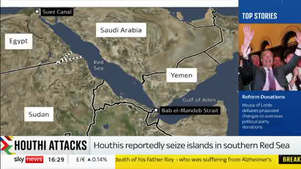 Broadcast still at 29m. Sky News, Sky News Today with Jayne Secker, 14 September 2026.
