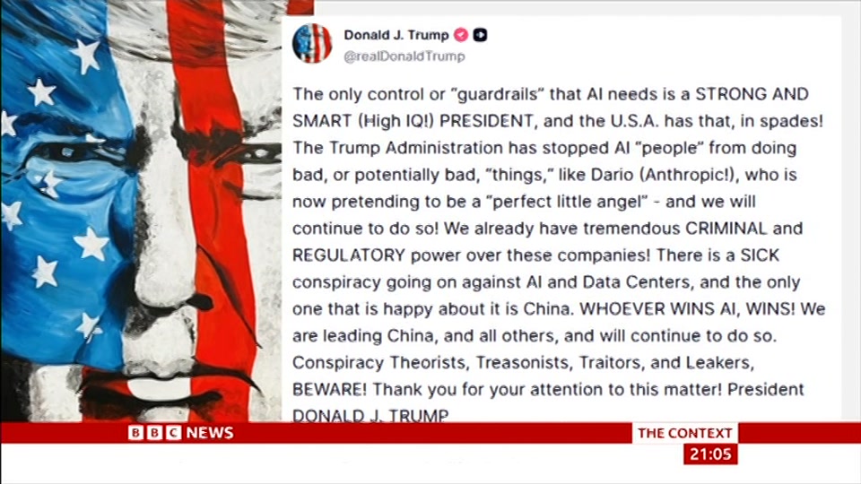 Broadcast still at 5m. BBC News, The Context, 14 September 2026.