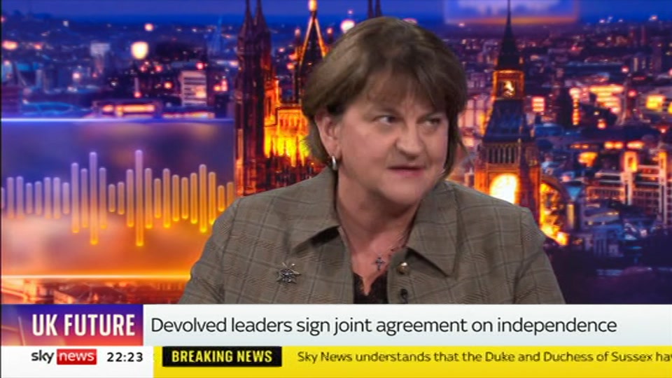 Still from Sky News at 23:00