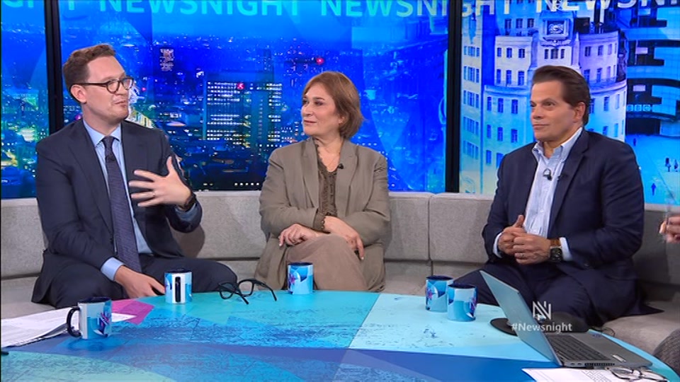 Broadcast still at 13m 30s. BBC Two, Newsnight, followed by Weather, 14 September 2026.