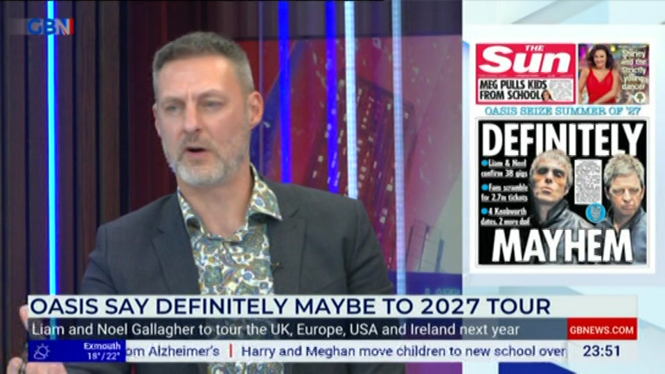 Broadcast still at 51m 30s. GB News, New: Patrick Christys Tonight Late..., 14 September 2026.