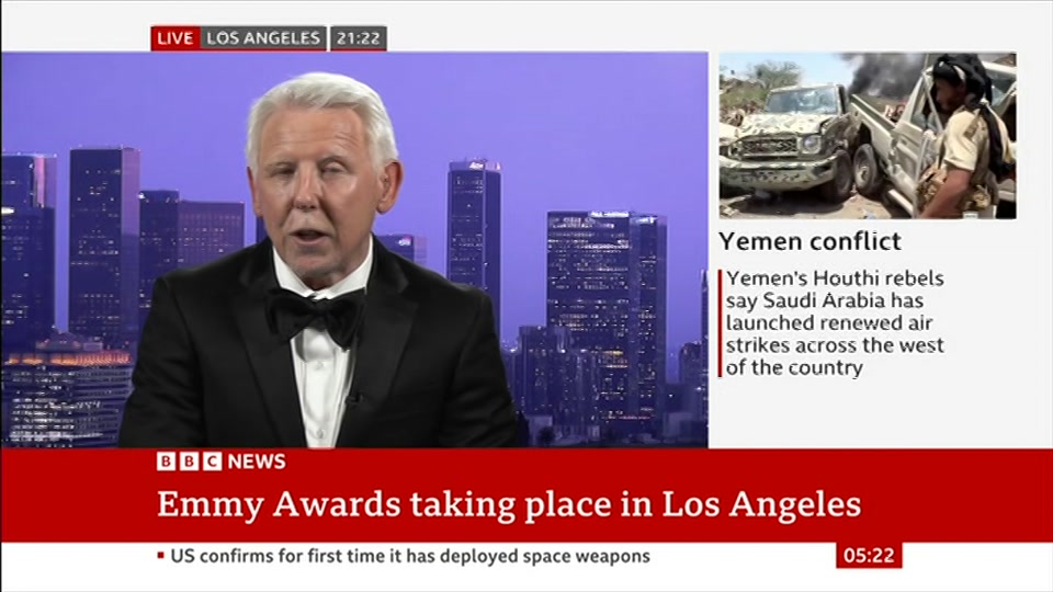 Broadcast still at 22m 30s. BBC News, 15 September 2026.