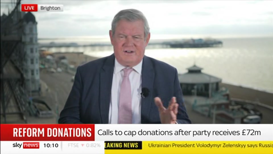 Broadcast still at 10m. Sky News, Sky News Today with Gareth Barlow, 15 September 2026.