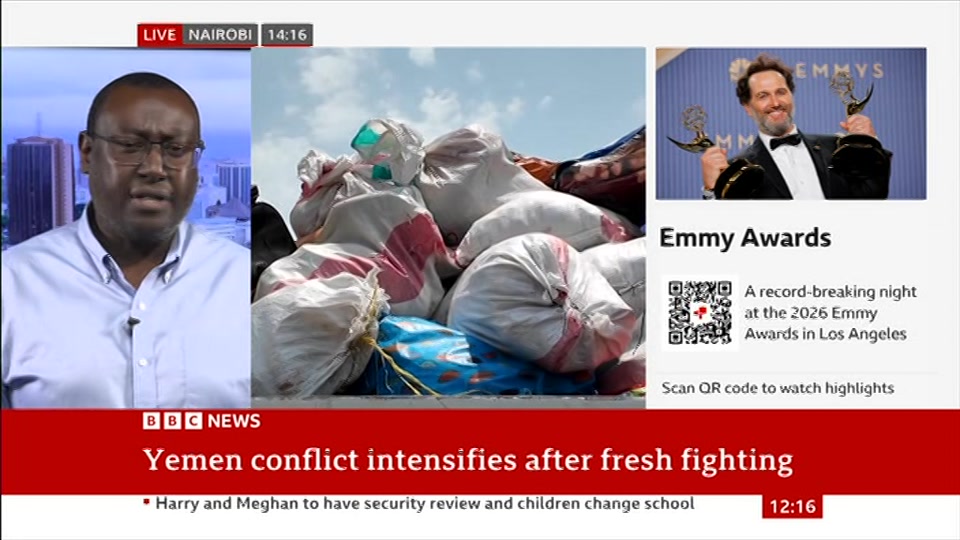Still from BBC News at 16:30