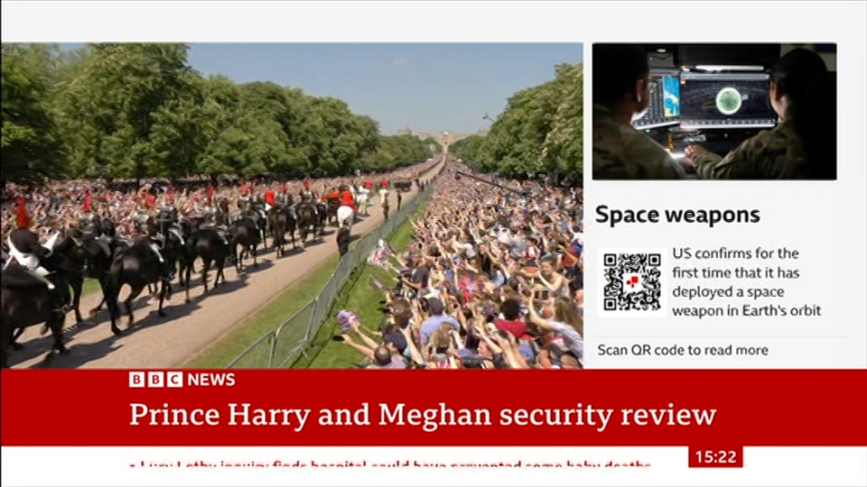Broadcast still at 22m. BBC News, Verified Live, 15 September 2026.