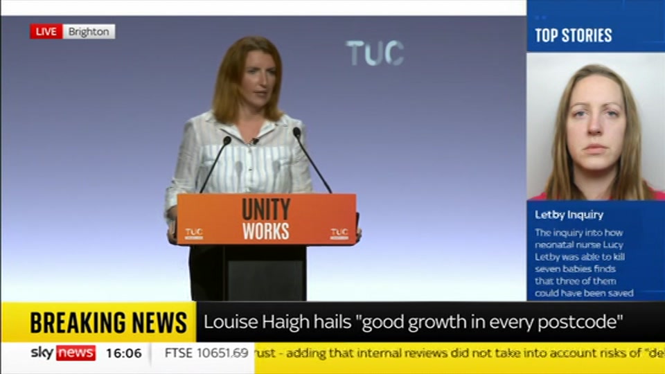 Broadcast still at 6m 30s. Sky News, Sky News Today with Jayne Secker, 15 September 2026.