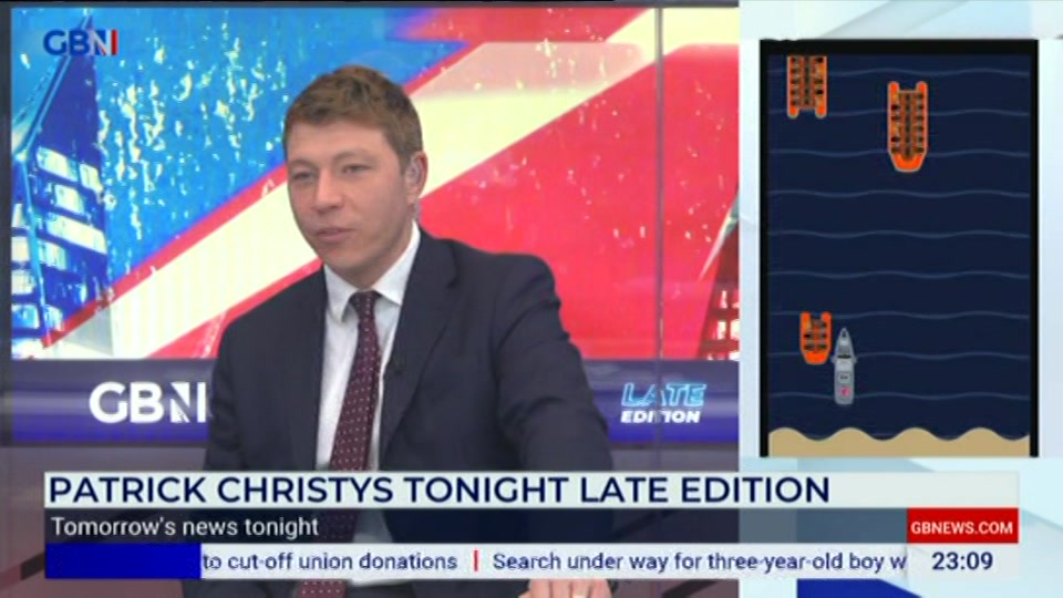 Still from GB News at 9:00