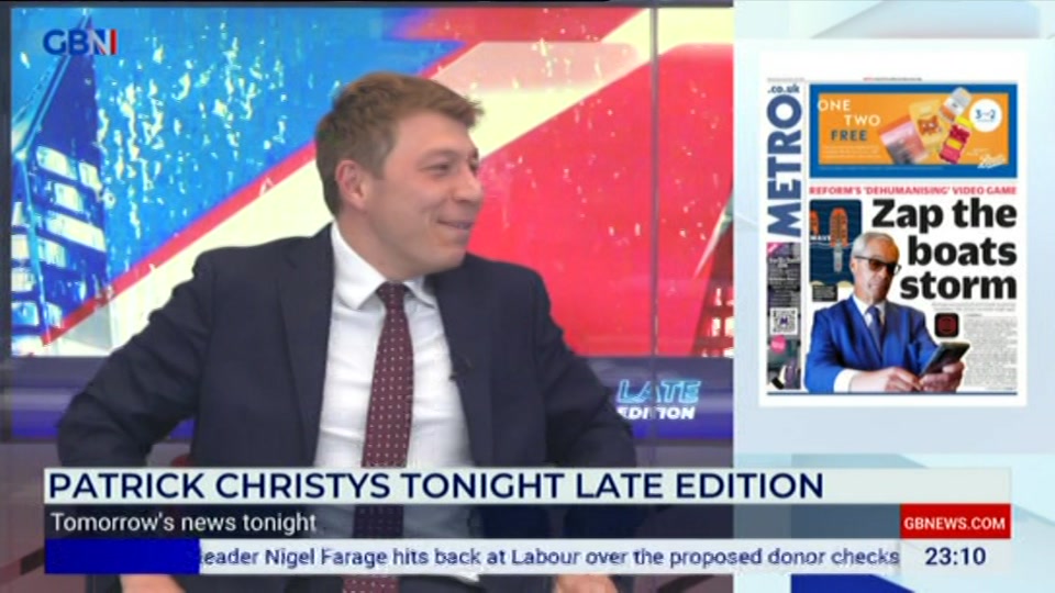 Still from GB News at 10:00