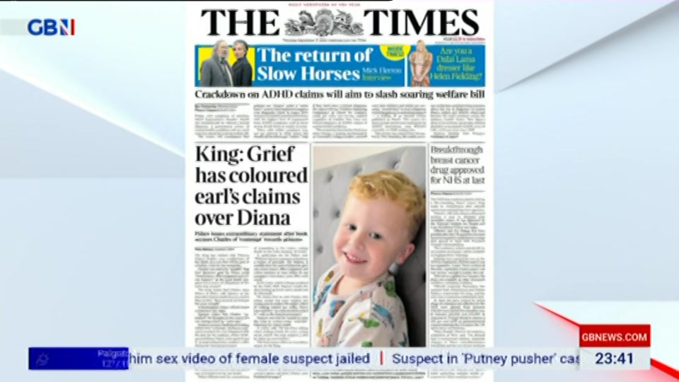 Broadcast still at 41m 30s. GB News, New: Patrick Christys Tonight Late..., 16 September 2026.