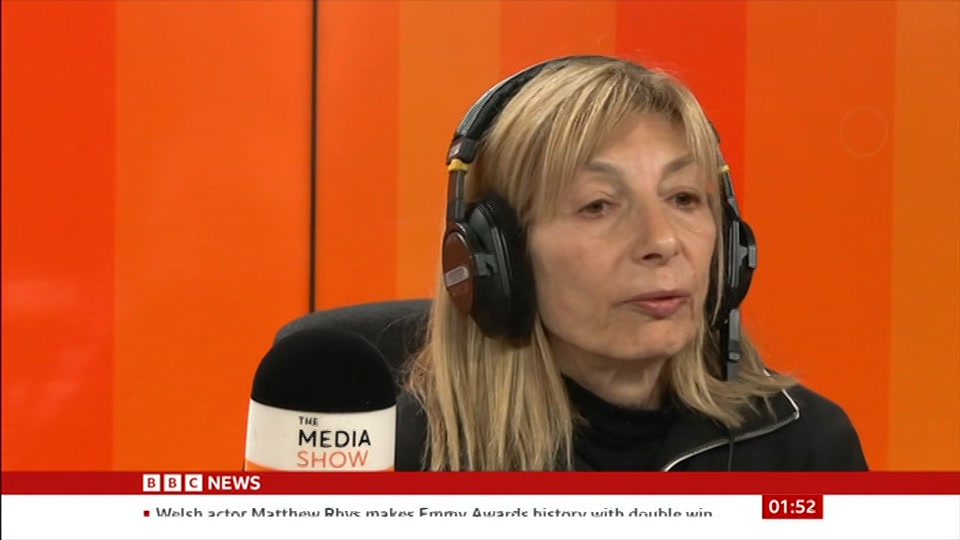 Broadcast still at 22m. BBC News, The Media Show, 16 September 2026.