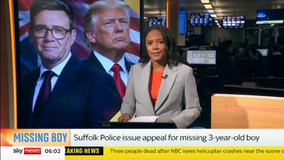 Broadcast still at 2m 30s. Sky News, Mornings, 16 September 2026.