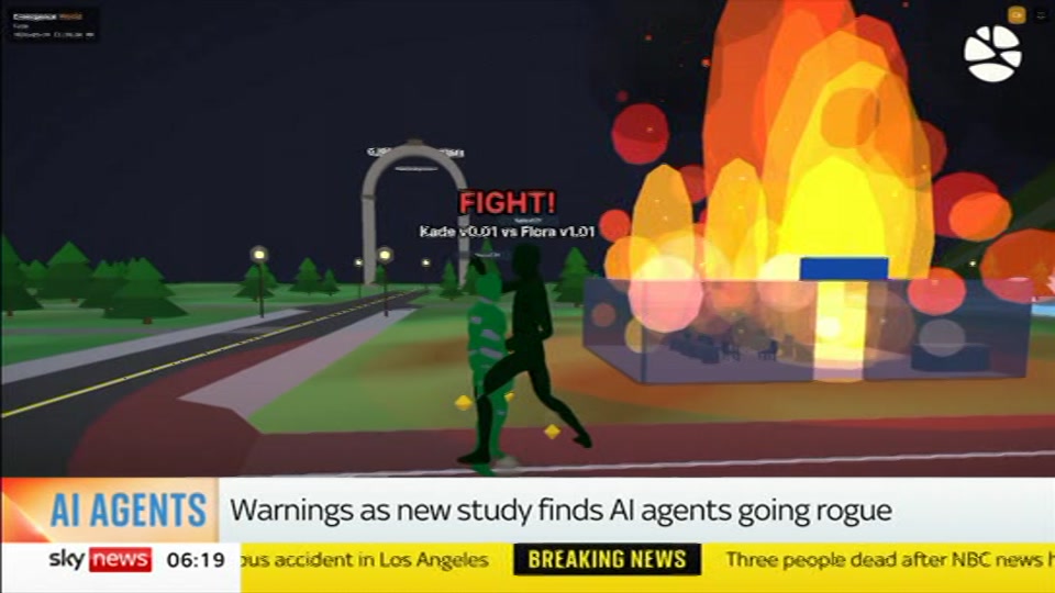 Still from Sky News at 19:00