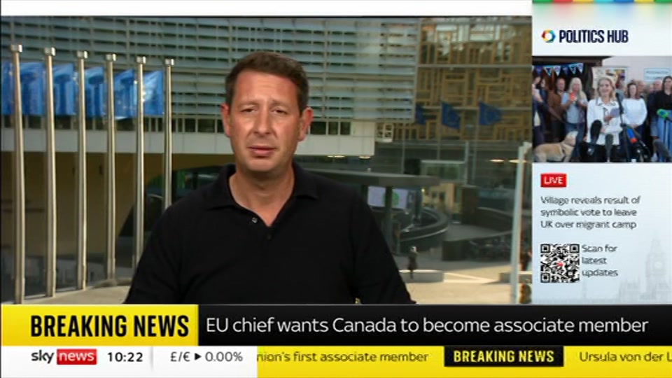 Broadcast still at 22m 30s. Sky News, Sky News Today with Gareth Barlow, 16 September 2026.