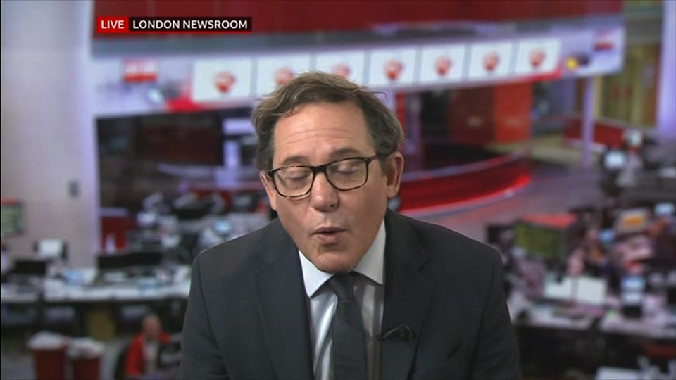 Broadcast still at 21m. BBC One, BBC News at One including..., 16 September 2026.