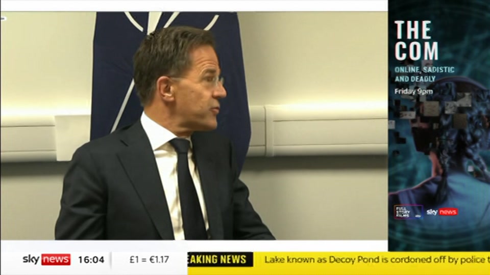 Broadcast still at 4m 30s. Sky News, Sky News Today with Jayne Secker, 16 September 2026.