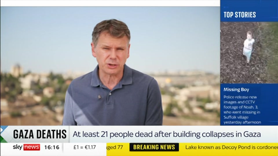 Broadcast still at 16m 30s. Sky News, Sky News Today with Jayne Secker, 16 September 2026.