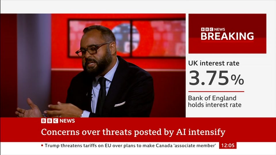 Still from BBC News at 5:00