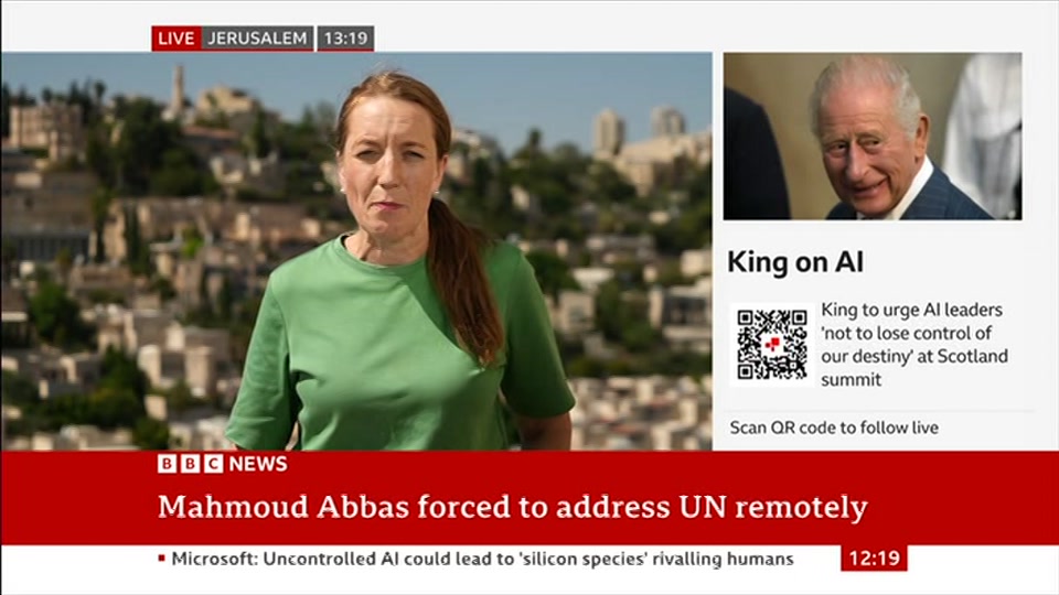 Broadcast still at 19m. BBC News, BBC News Now, 17 September 2026.