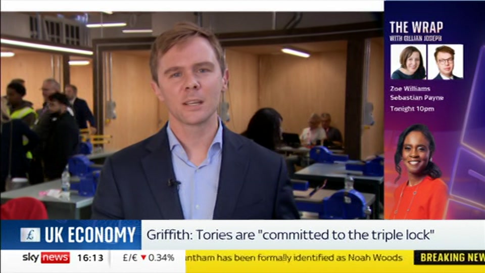 Broadcast still at 13m 30s. Sky News, Sky News Today with Jayne Secker, 17 September 2026.