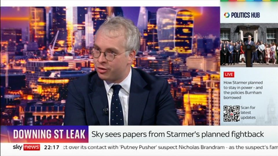 Still from Sky News at 17:30