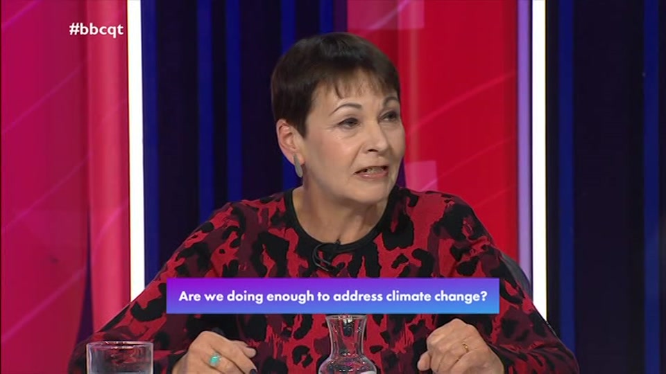 Broadcast still at 54m 30s. BBC One, Question Time, 17 September 2026.