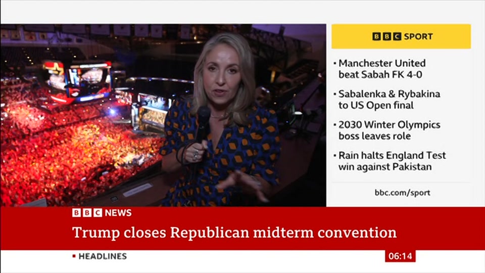 Broadcast still at 14m. BBC News, 11 September 2026.
