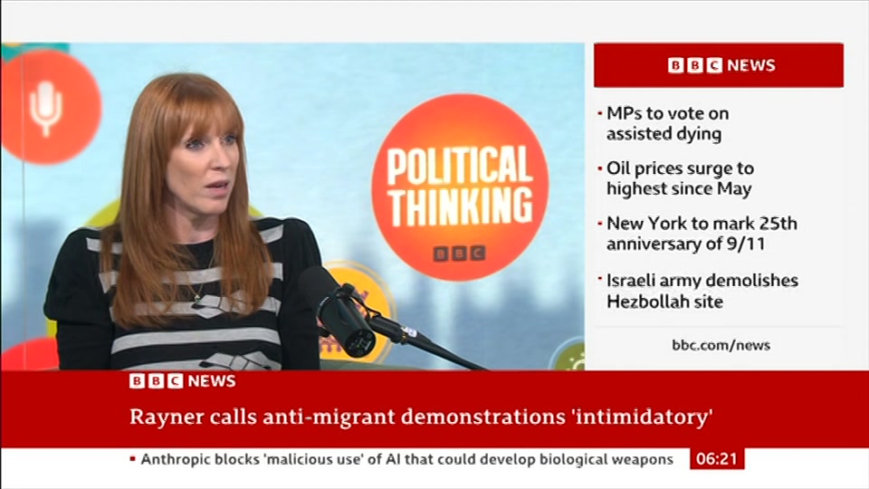 Broadcast still at 21m. BBC News, 11 September 2026.